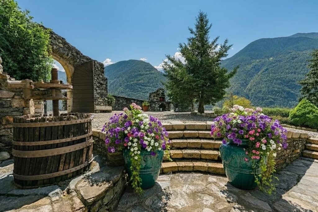 A PANORAMIC ALPINE RETREAT – EXCLUSIVE VILLA WITH POOL AND VINEYARDS IN VALTELLINA image 11