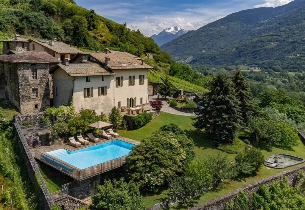 A PANORAMIC ALPINE RETREAT – EXCLUSIVE VILLA WITH POOL AND VINEYARDS IN VALTELLINA image 13