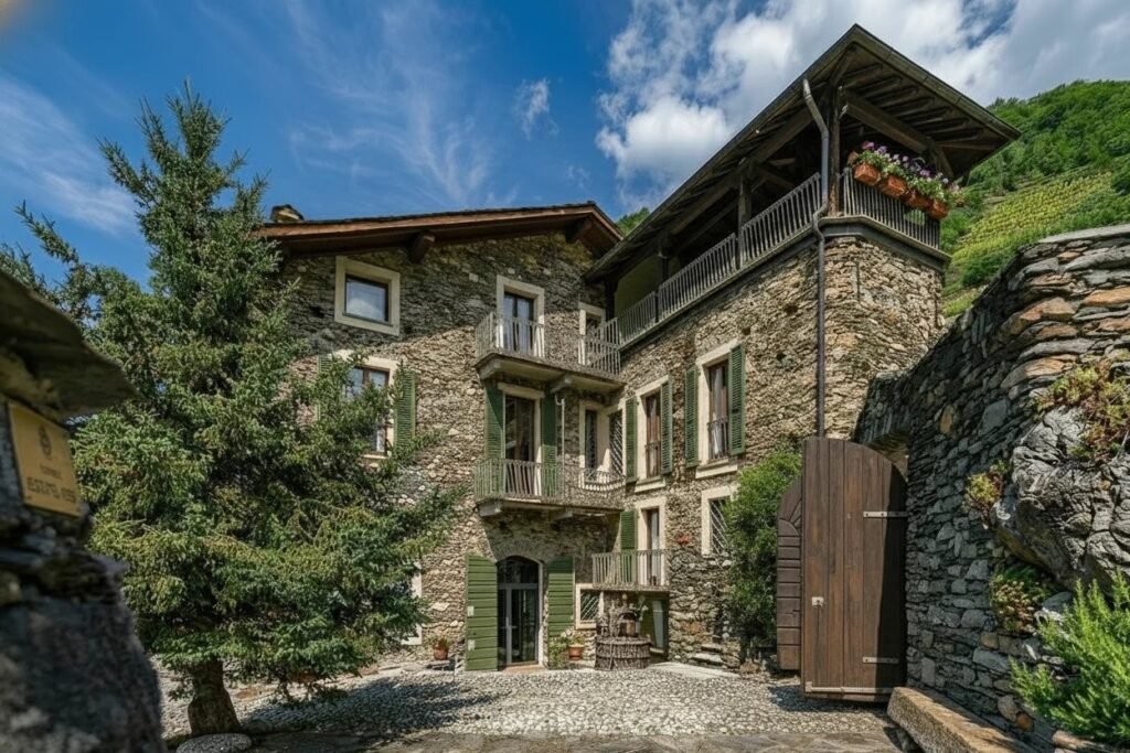 A PANORAMIC ALPINE RETREAT – EXCLUSIVE VILLA WITH POOL AND VINEYARDS IN VALTELLINA image 2