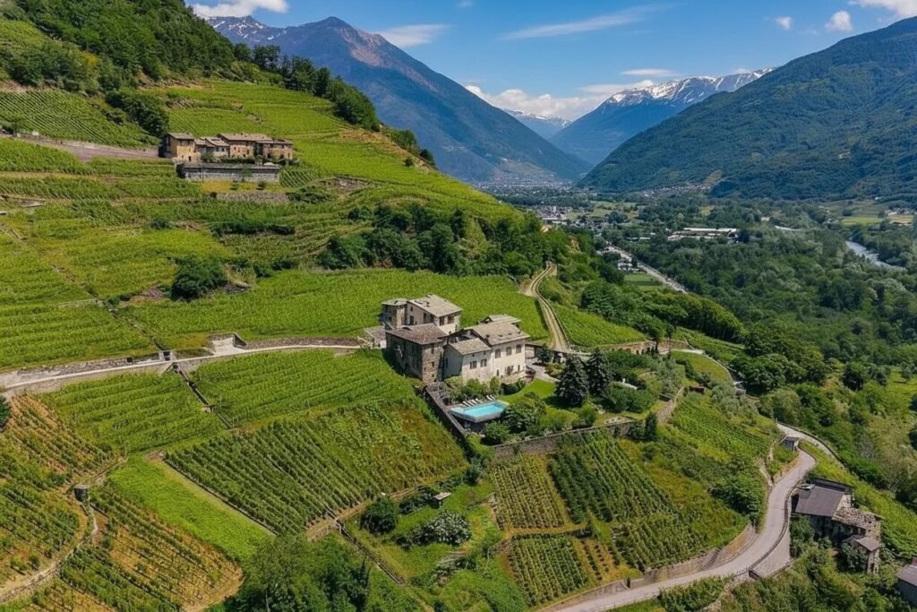 A PANORAMIC ALPINE RETREAT – EXCLUSIVE VILLA WITH POOL AND VINEYARDS IN VALTELLINA image 21
