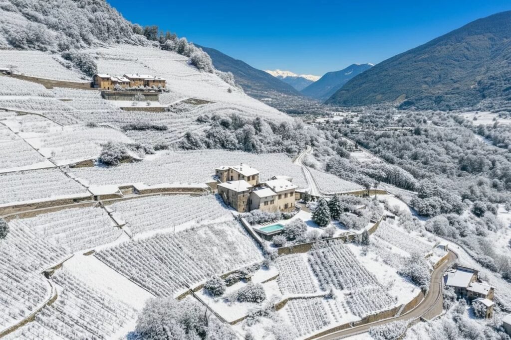 A PANORAMIC ALPINE RETREAT – EXCLUSIVE VILLA WITH POOL AND VINEYARDS IN VALTELLINA image 23