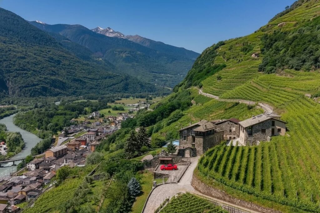 A PANORAMIC ALPINE RETREAT – EXCLUSIVE VILLA WITH POOL AND VINEYARDS IN VALTELLINA image 25